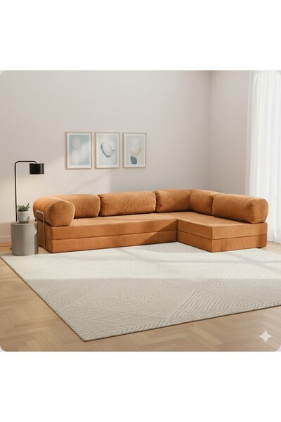 Mat Teddy Serisi XL Açılır Cok Amaçlı Köşe Koltuk Yıkanabilir Kumas Kadife 1....