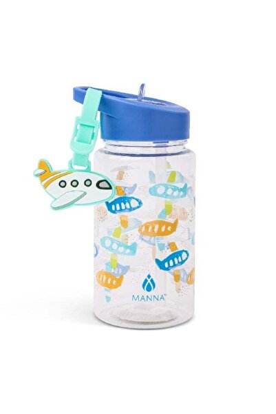 manna Buddy Jet Themed Design Water Bottle with Strap Multicolour 15 oz