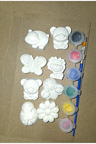 YAGMUR CANDLES Çocuk Boyama Seti – Alçı / Taş Tozu Figür Boyama Kiti