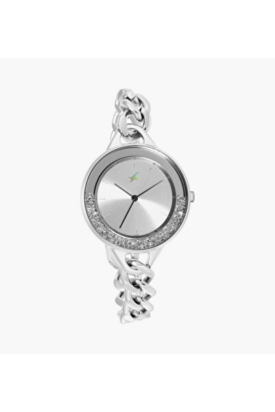 FASTRACK Women's 34 MM Silver Analog Stainless Steel Watch