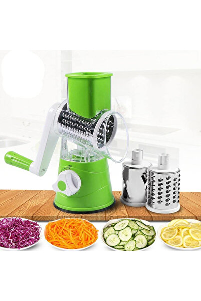 BORTONY Multifunctional Vegetable Cutter, Hand Crank Roller Grater