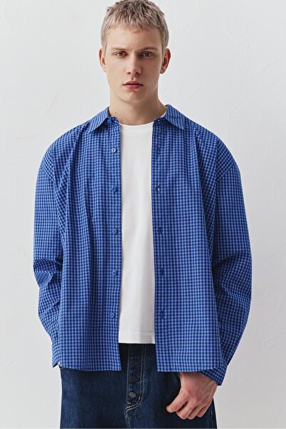 Pull & Bear Kareli uzun kollu gömlek