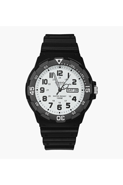 Casio ساعة رجالية سوداء تناظرية بسوار من الراتنج -MRW-200 H-7 BVDF