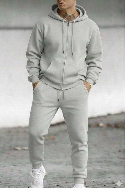 NO 601 Men's Grimelange Full Zip Hooded Cardigan Grimelange Sweatpants Set