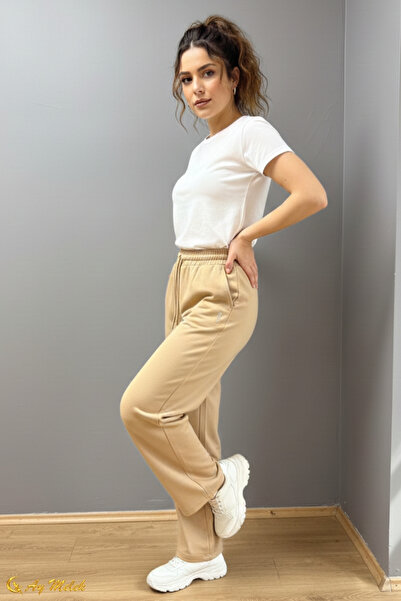 AYMELEK Women's Cotton Woven Loose-Fit Wide-Leg Pants