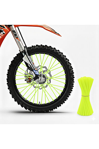 ELMAS MOTOR Motosiklet Jant Pipeti Neon Sarı 72 Adet