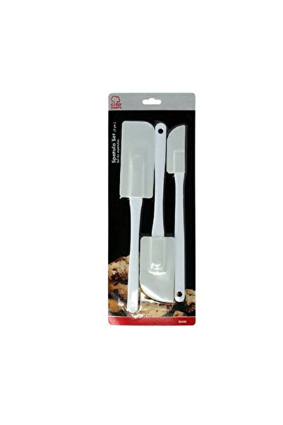 Chef Craft 3-Piece Flexible Blades High Quality Spatula Set White 10 Inch