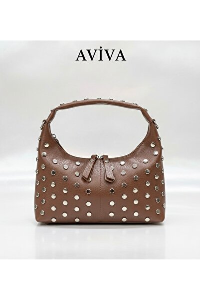 AVİVACOLLECTİON Aviva Stella Rock Studded Women's Shoulder and Crossbody Bag ...