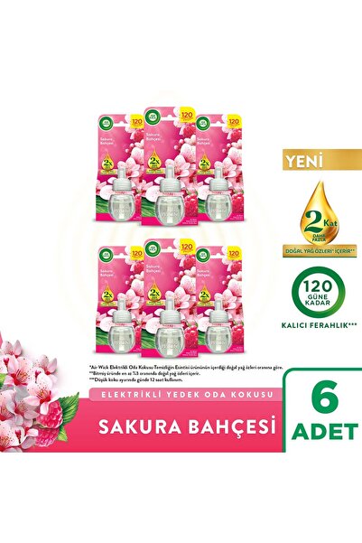 Air Wick Elektrikli Oda Kokusu Yedek Şişe Sakura Bahçesi 6x19 ML