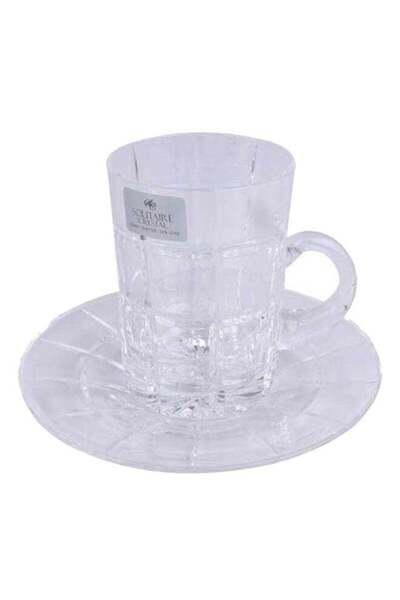 Solitaire Crystal 12-Piece Square Coffee Set Clear