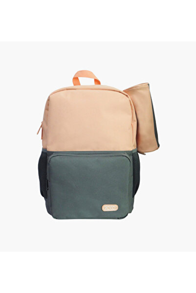 Roco Colourblock 16-inch Backpack with Adjustable Shoulder Straps with Pencil...