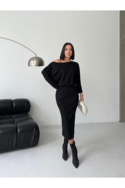 Cistern İstanbul Women's boat neck modal dress