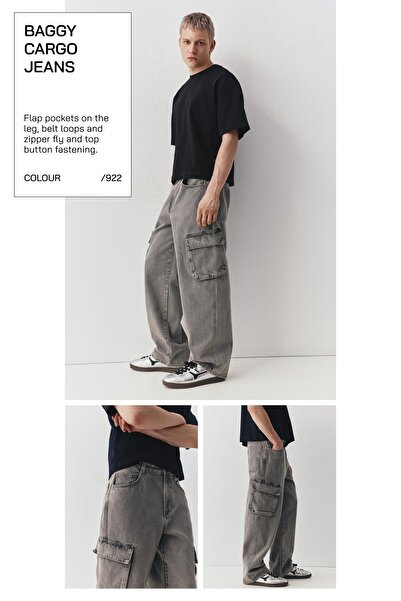 Pull & Bear Baggy cargo jeans