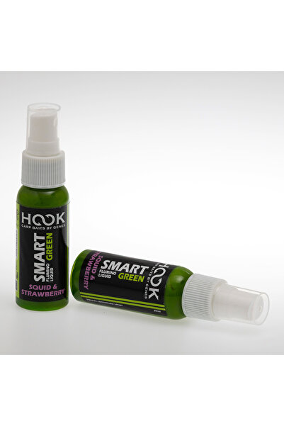 HOOK - Carp Baits By Genes SMART FLUMINO LICHID VERDE 30ML – CALAMAR ȘI CĂPȘUNI