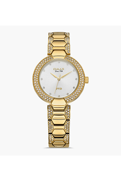Omax Women Gold Strap Analog Watch