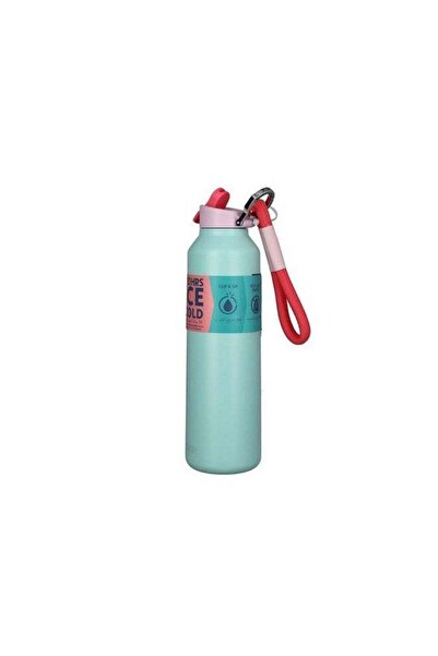 Generic Sleek Double Wall Vacuum Insulated Water Bottle Teal and Pink 700 ml