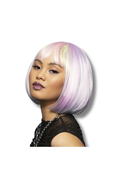Smiffys Professional wig pastel colors Manic Panic Misty Rainbow
