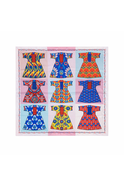 Şirin Giyim Aksesuar Women's Scarf Satin Multi-Colored Patterned - Bandana