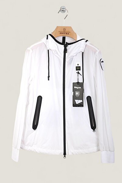 Blauer.USA Geaca Dama Blauer Impermeabila cu Gluga Alba