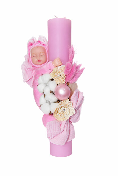 Dany Kids Fashion Blue baptism candle with baby model 1