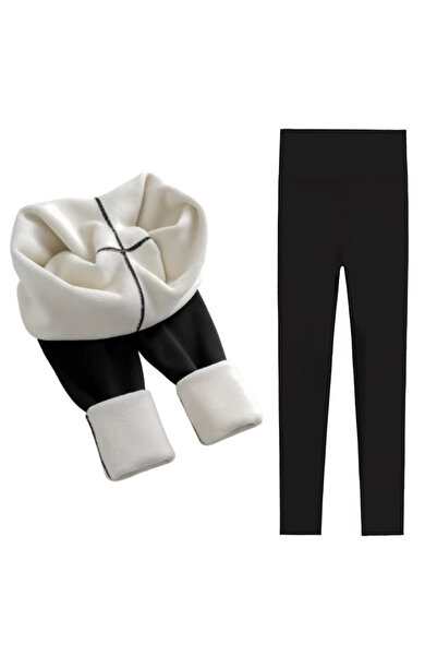 TodayShop Fleece-Lined Leggings for Women with Thermal Lining - High Waist, P...
