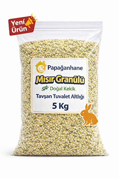 Papağanhane Doğal Kekikli Mısır Granülü Tavşan Tuvalet Altlığı | Koku Önleyic...