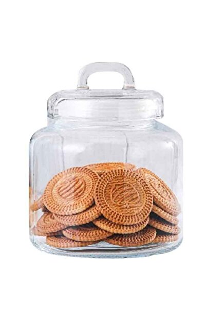 Parfait برطمان تخزين زجاجي أنيق ومتين مع غطاء، شفاف، سعة 2 لتر