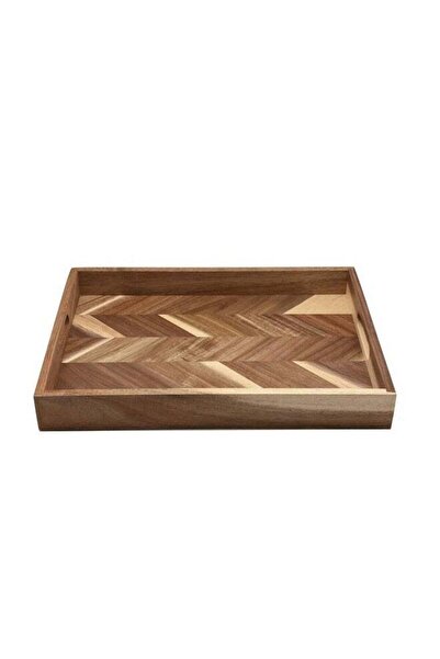 Bien Servi High Quality Wooden Rectangular Serving Tray Brown 39 x 28 cm