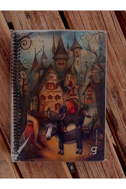 Gıpta Caiet Fairy Notes cu copertă rigidă, 80 de foi, spiralat, 17x24
