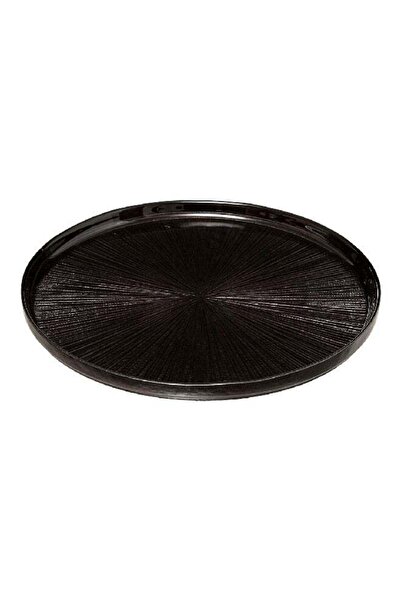 Secret de Gourmet Elegant Round Shaped Glass Astra Dinner Plate Black 28 cm