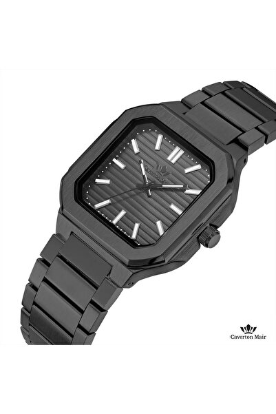 Caverton Mair Genuine men's watch, all black color, stainless steel strap