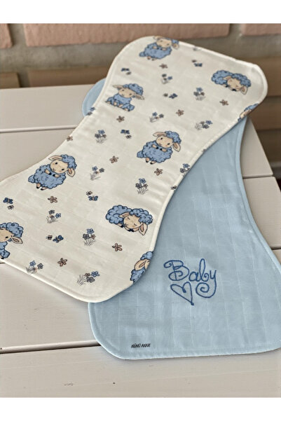 NÜNÜ ANNE ,, Alezli Müslin Bebek Omuz Mendili, %100 Pamuklu Sıvı Emici / Geçi...