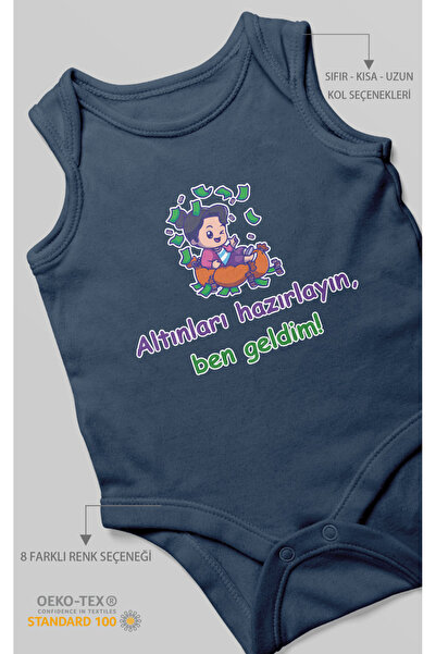 MorivoKids Get the Gold Ready, I'M Here! Printed Baby Bodysuit – Snap Fastene...