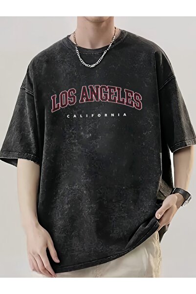 ship master تي شيرت لوس أنجلوس كاليفورنيا للجنسين قصة فضفاضة من القطن السميك ...