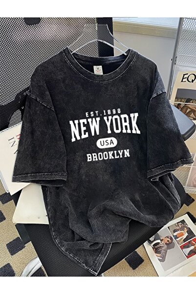 ship master New York Brooklyn EST.1898 Tricou unisex supradimensionat 100% bu...
