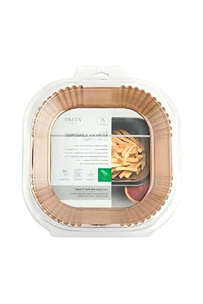 Generic Core Kitchen 100-Piece Disposable Square Air Fryer Liners Brown 6.3 Inch