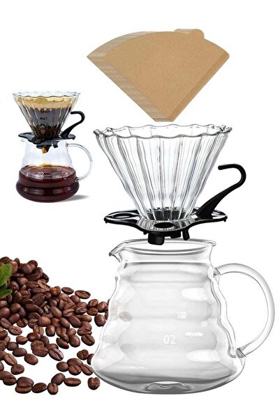 Generic V60 Pour Over Coffee Maker Set, Glass Coffee Maker With Filter Paper,...