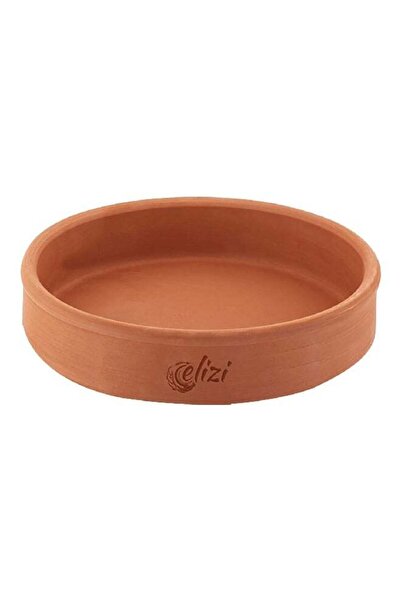 ELİZİ Round Shape Heat Resistant Full Natural Handmade Clay Pot Brown 2.6 L
