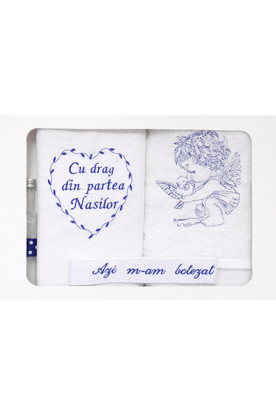 Dany Kids Fashion Baptismal trunk With love from the Godparents, blue