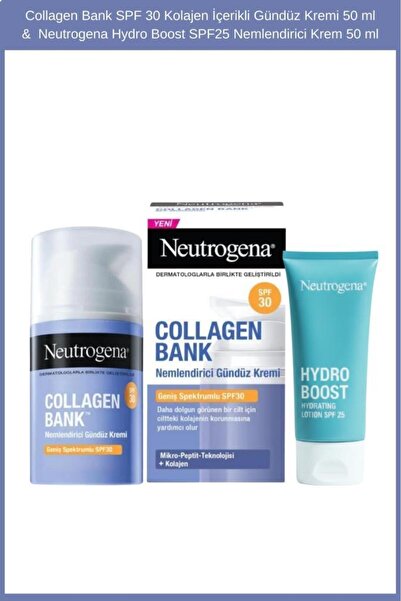 Neutrogena Collagen Bank SPF 30 Kolajen İçerikli Gündüz Kremi 50 ml & SPF25 N...