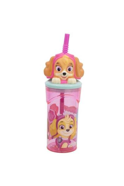 PAW PATROL Girl Superpowers 3D Figurine Drinking Tumbler with Straw