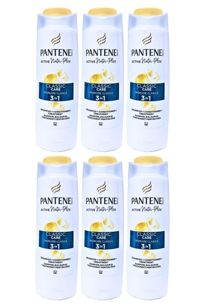 Pantene Shampoo 200ML 3IN1 CLASSIC x6