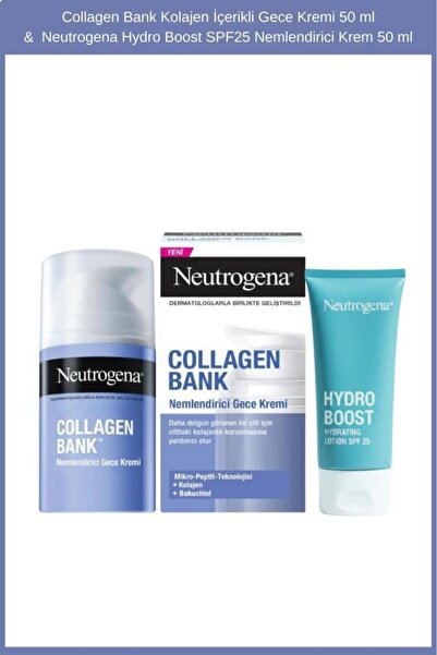 Neutrogena Collagen Bank Kolajen İçerikli Gece Kremi 50 ml & SPF25 Nemlendiri...