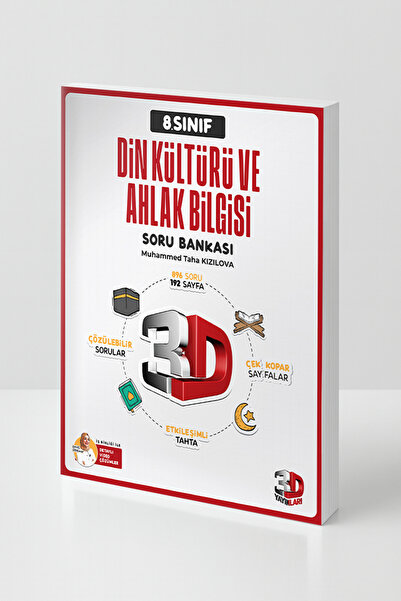 3D Yayınları 8. Sınıf Din Kültürü ve Ahlak Bilgisi Soru Bankası 896 Soru