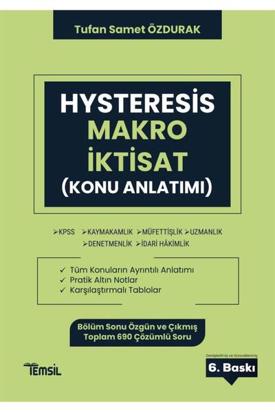 Temsil Kitap HYSTERESIS Makro İktisat (Konu Anlatımı - Konularına Göre Düzenlenmiş Çözümlü Sorular)