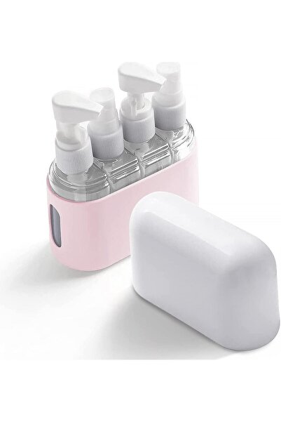 Arabest زجاجات سفر 4 في 1، عبوات سائلة، مجموعات لسائل اللوشن (وردي)