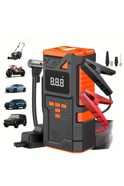 MATECHNO 8.000 mAh Şarjlı Taşınabilir Araç Akü Takviyeli Powerbank Destekli G...