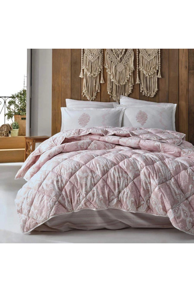Clasy Ranforce 100% Cotton Double Duvet Set Fiorita V1 Pink