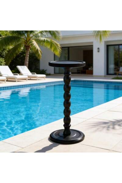 Mtanvxay طاولة قهوة خارجية متعددة الاستخدامات، أرجل من الخشب الصلب، مصنوعة من...