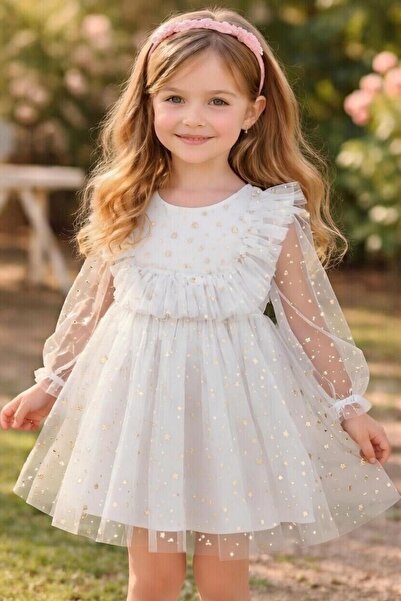 BİLGEN Style Рокля за специални поводи с принт на звезди за момичета, възраст...